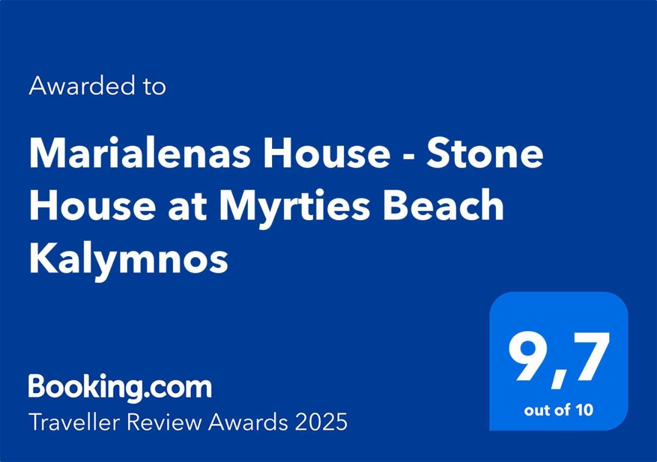 Marialenas House - Stone House At Myrties Beach Kalymnos Extérieur photo